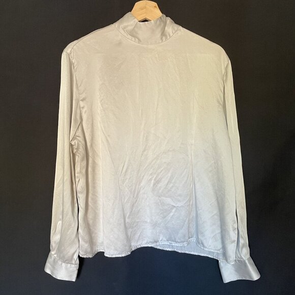 Field Manor Modern Classic vintage silk high neckline blouse women's size 16 - Picture 1 of 6